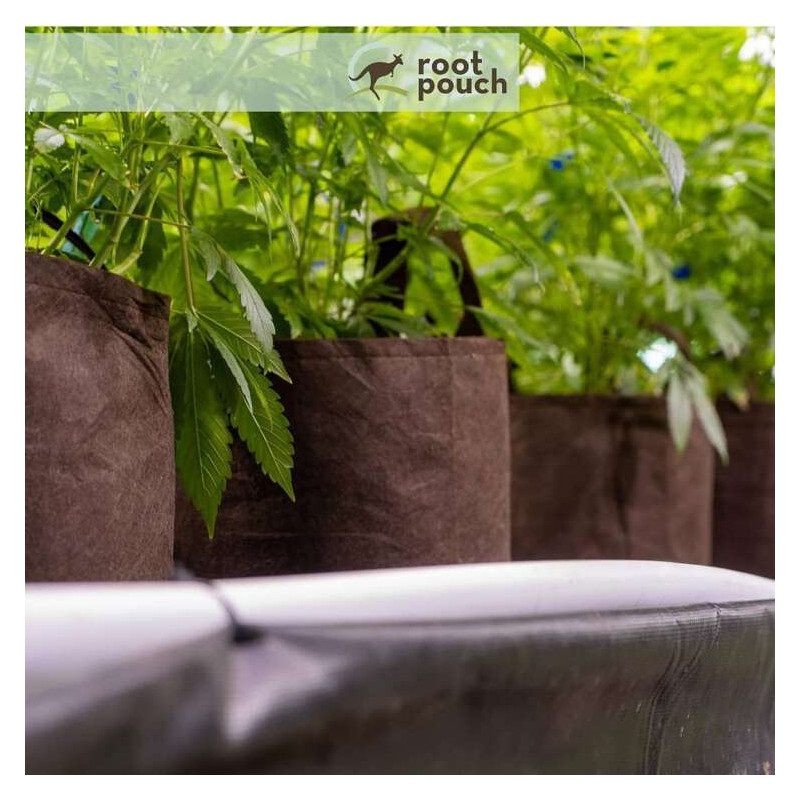Growbag Root Pouch doniczka materiałowa 38x40cm 45L z uchwytami brązowa