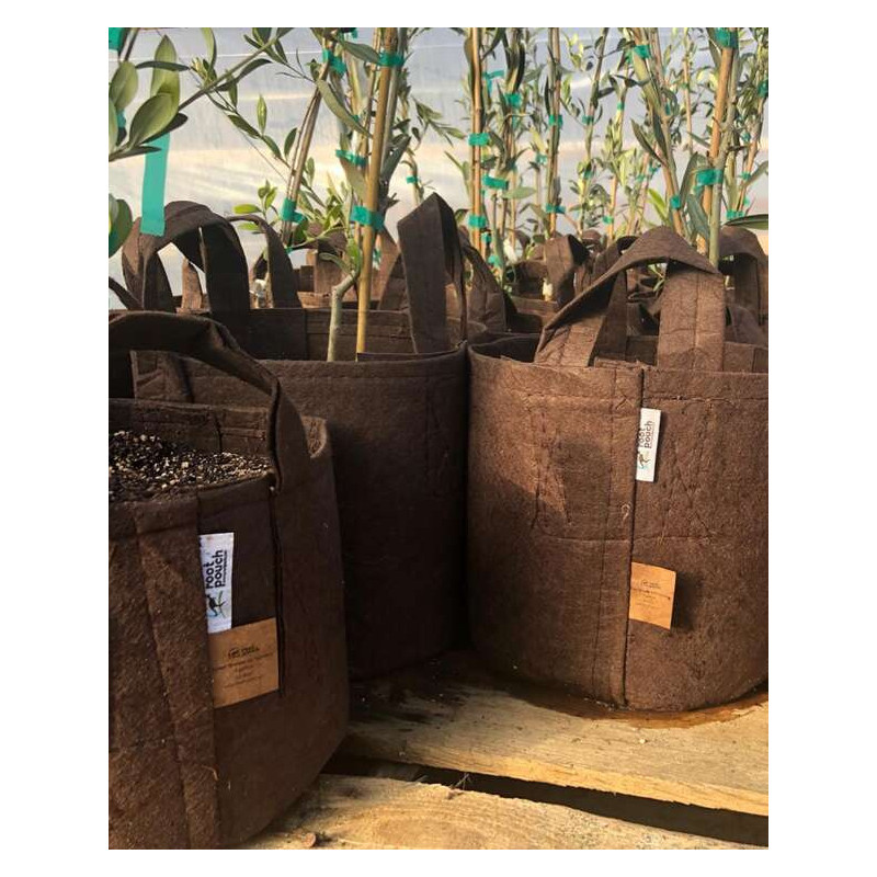 Growbag Root Pouch doniczka materiałowa 38x40cm 45L z uchwytami brązowa