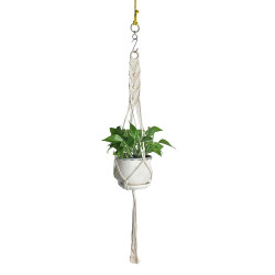 Kwietnik wiszący 95cm makrama z 3 koralikami mph28 Kwietnik wiszący 95cm makrama z 3 koralikami mph28