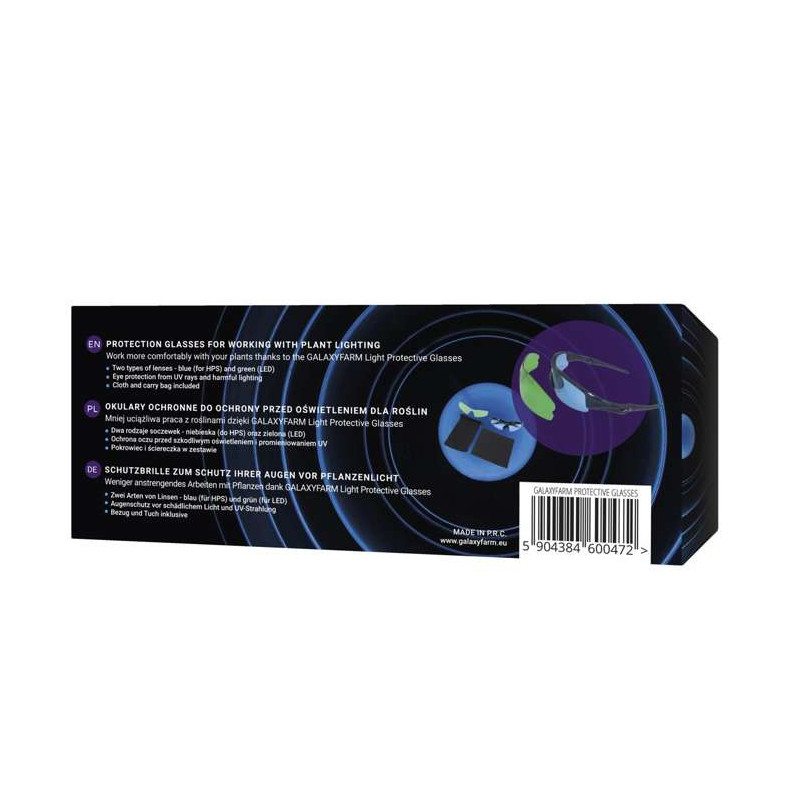 GALAXYFARM protective glasses - okulary ochronne filtrujące światło  LED/HPS/CFL