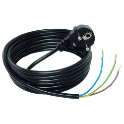 Kabel zasilający 3m czarny 3x1,5mm2