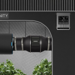 Zestaw wentylacyjny AC Infinity 100mm - wentylator kanałowy z inteligentnym kontrolerem temp. i wilgotności, filtr węglowy i prz