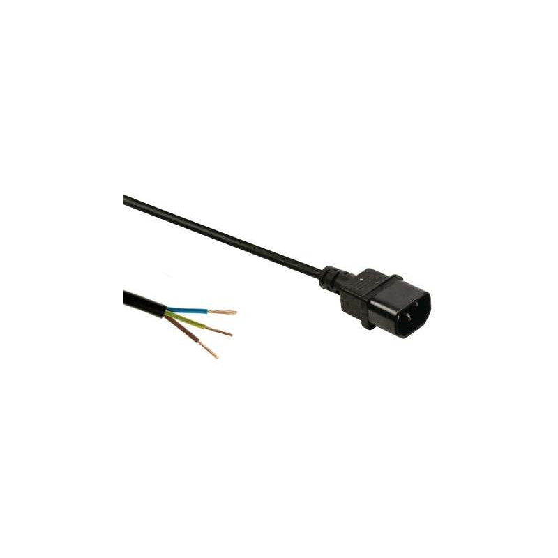 Kabel zasilający do zasilacza / odbłyśnika GRUBY męski C13 IEC ø 3x1,5mm 2,5m
