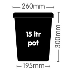 Doniczka kwadratowa 15L Autopot AP210/SQ/BLACK