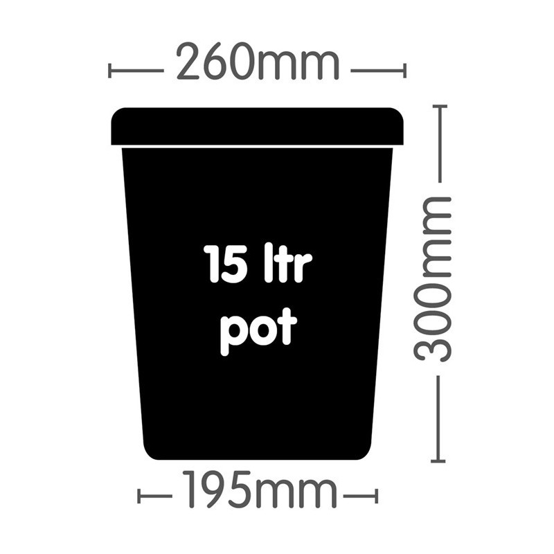 Doniczka kwadratowa 15L Autopot AP210/SQ/BLACK