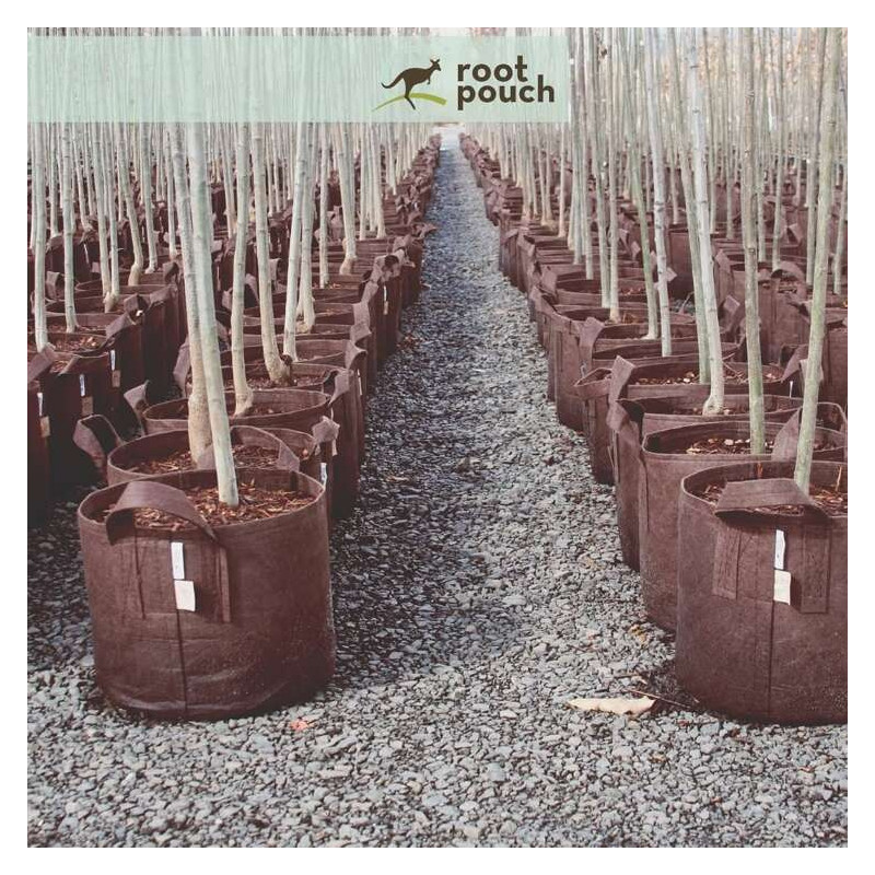 Growbag Root Pouch doniczka materiałowa 29x36cm 22L z uchwytami brązowa