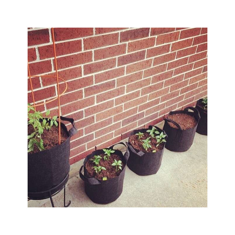 Growbag Root Pouch doniczka materiałowa 29x36cm 22L z uchwytem czarna