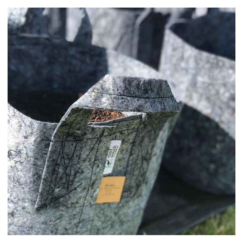 Growbag Root Pouch doniczka materiałowa 29x36cm 22L z uchwytem szara