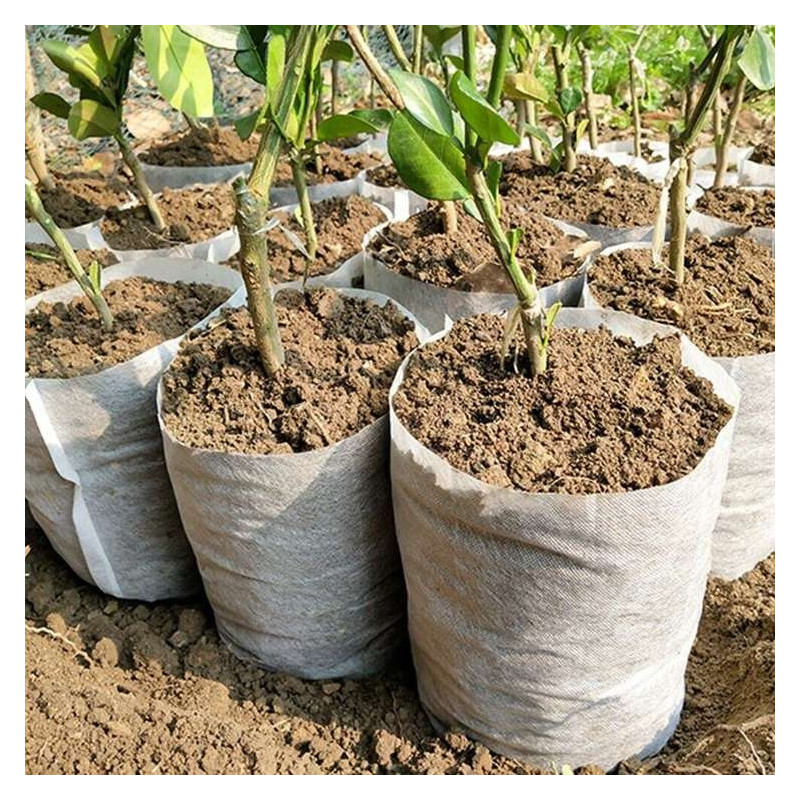 White Grow Bag 9 x 26 cm 50 sztuk 1,65L - biodegradowalne doniczki materiałowe do rozsad White Grow Bag 9 x 26 cm 50 sztuk 1,65L - biodegradowalne doniczki materiałowe do rozsad