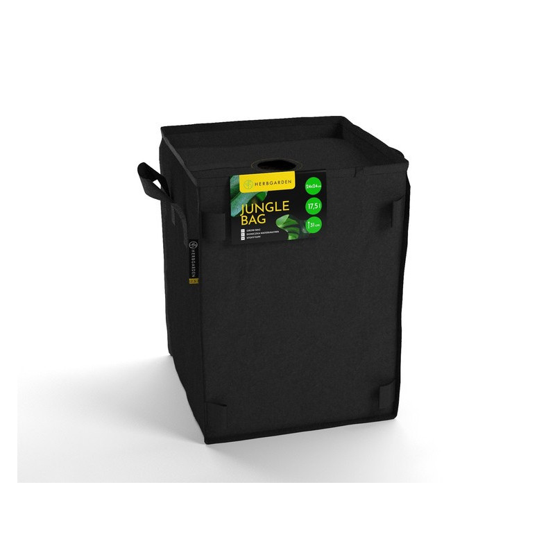 Herbgarden Jungle Bag Square 17,5L - doniczka materiałowa 24x24x h31cm