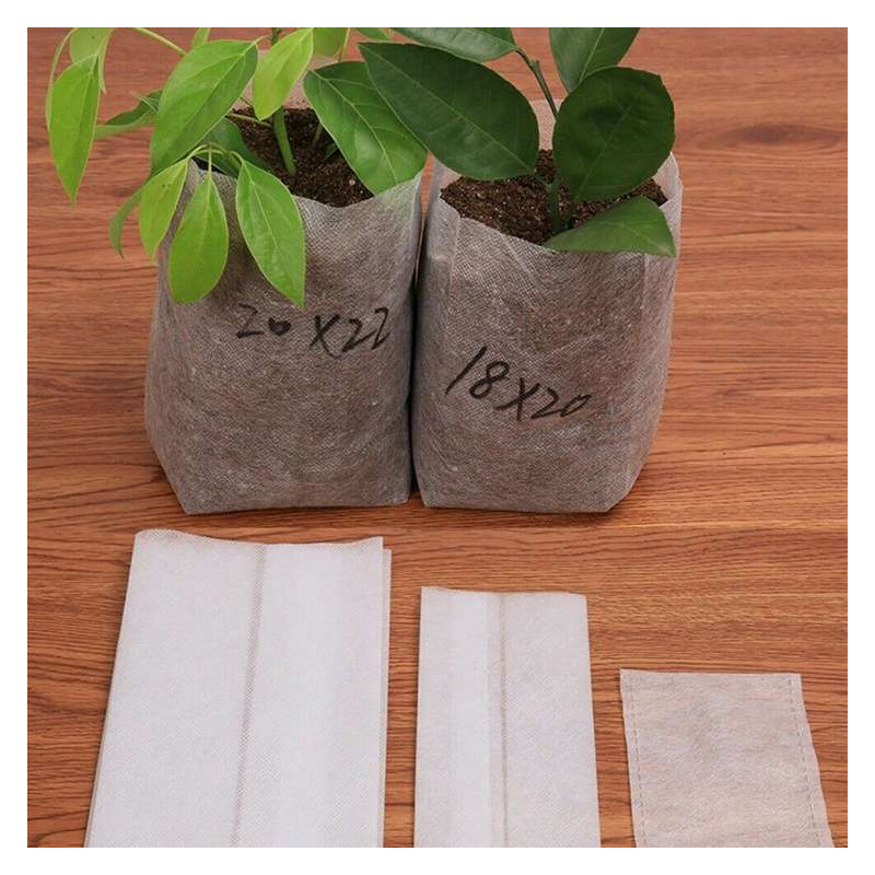 White Grow Bag 10 x 20 cm 50 sztuk 1,57L - biodegradowalne doniczki materiałowe do rozsad White Grow Bag 10 x 20 cm 50 sztuk 1,57L - biodegradowalne doniczki materiałowe do rozsad