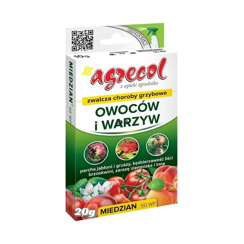 Agrecol miedzian 50 WP 20g. zwalcza choroby grzybowe Agrecol miedzian 50 WP 20g. zwalcza choroby grzybowe