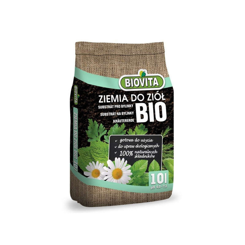 Biovita Ziemia do ziół BIO 10L - ekologiczna ziemia do uprawy ziół Biovita Ziemia do ziół BIO 10L - ekologiczna ziemia do uprawy ziół