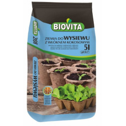 Biovita Ziemia Podłoże Do Wysiewu Nasion Z Włóknem Kokosowym 5L Biovita Ziemia Podłoże Do Wysiewu Nasion Z Włóknem Kokosowym 5L