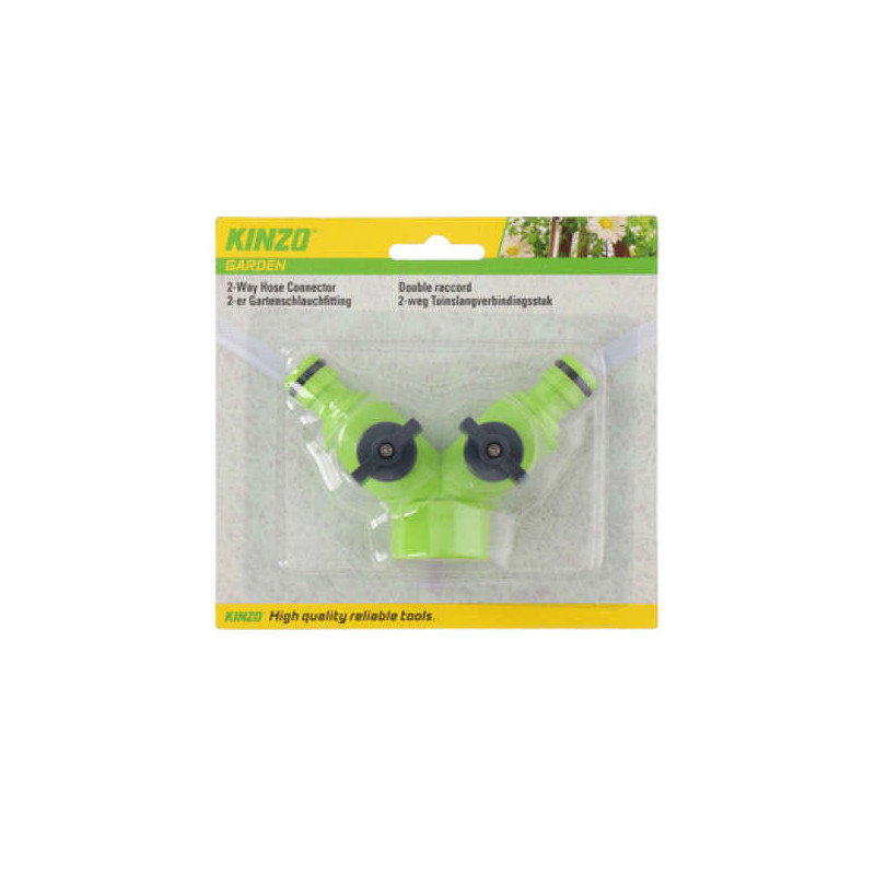 Kinzo Garden - podwójny rozdzielacz / splitter na kran 3/4” i 1” Kinzo Garden - podwójny rozdzielacz / splitter na kran 3/4” i 1”
