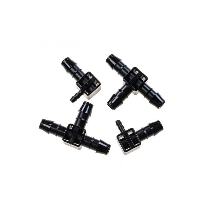 Blumat Złączka typu-T 8-8-8mm plus złączka końcowa 8-3mm, 2szt. każda
