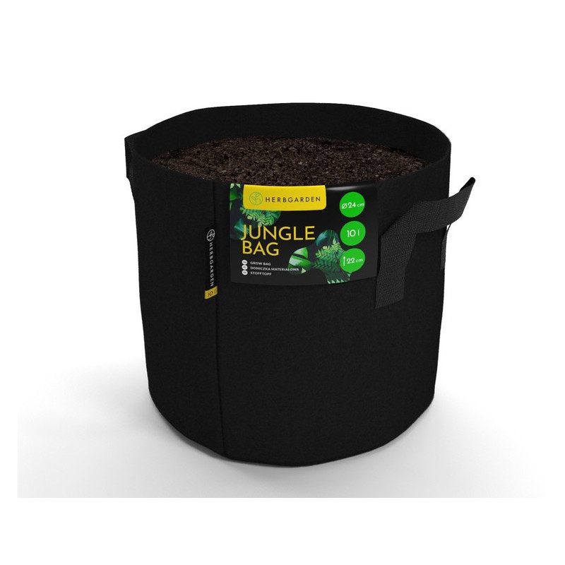 Herbgarden Jungle Bag Round 10L - doniczka materiałowa 24x24x22cm Herbgarden Jungle Bag Round 10L - doniczka materiałowa 24x24x22cm