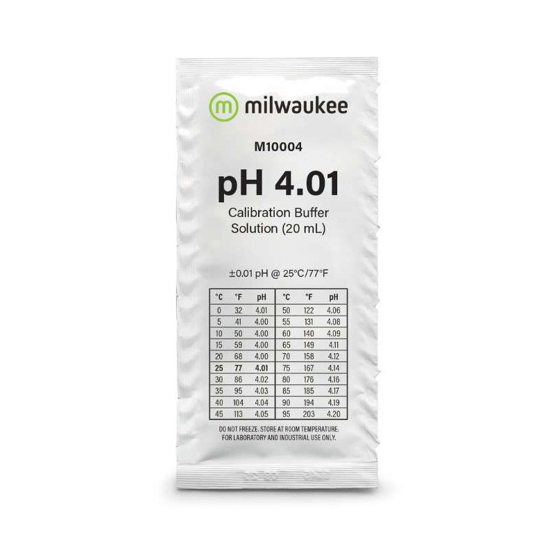 Milwaukee płyn do kalibracji miernika pH 4.01 20ml Milwaukee płyn do kalibracji miernika pH 4.01 20ml