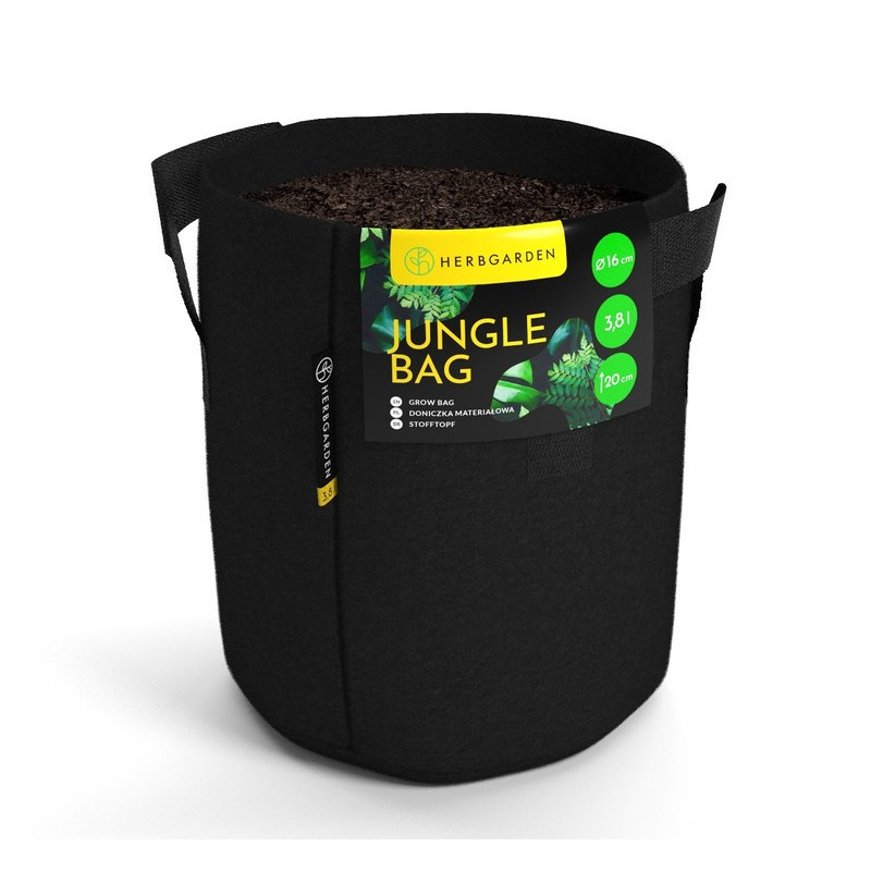 Herbgarden Jungle Bag Round 3,8L - doniczka materiałowa 16x16x20cm Herbgarden Jungle Bag Round 3,8L - doniczka materiałowa 16x16x20cm