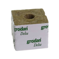 Grodan Delta kostka z wełny mineralnej 7,5x7,5x6,5 cm z otworem 25mm