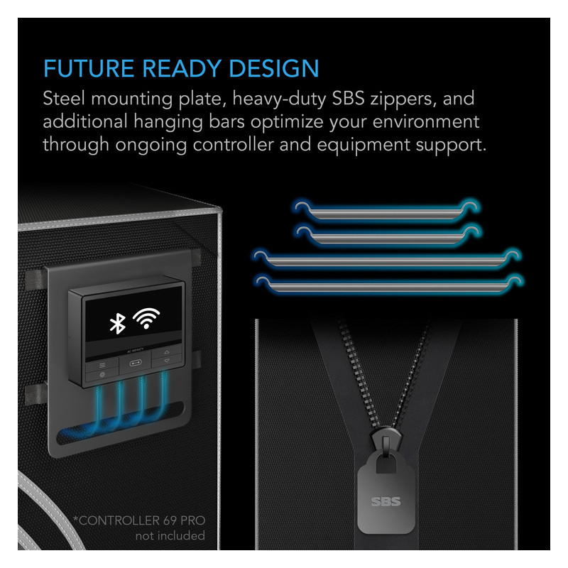 AC Infinity Cloudlab 642 120x60x180cm Mylar 2000D namiot do uprawy
