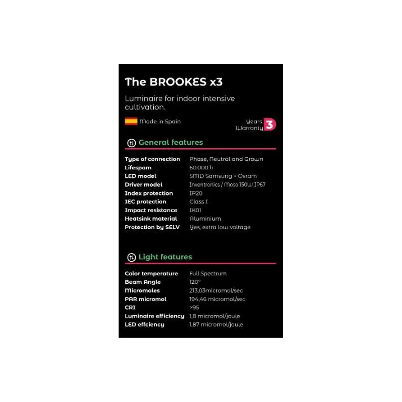 Grow The Jungle The Brookes 3x 35W (105W) Parallel Lampa listwa LED Grow  (lampa powystawowa)