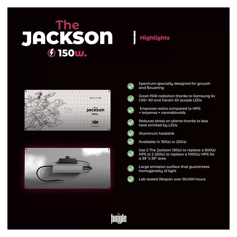 Grow The Jungle The Jackson 150W Lampa LED Grow (lampa powystawowa)