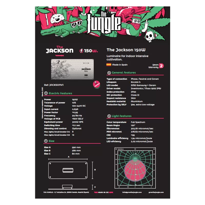 Grow The Jungle The Jackson 150W Lampa LED Grow (lampa powystawowa)