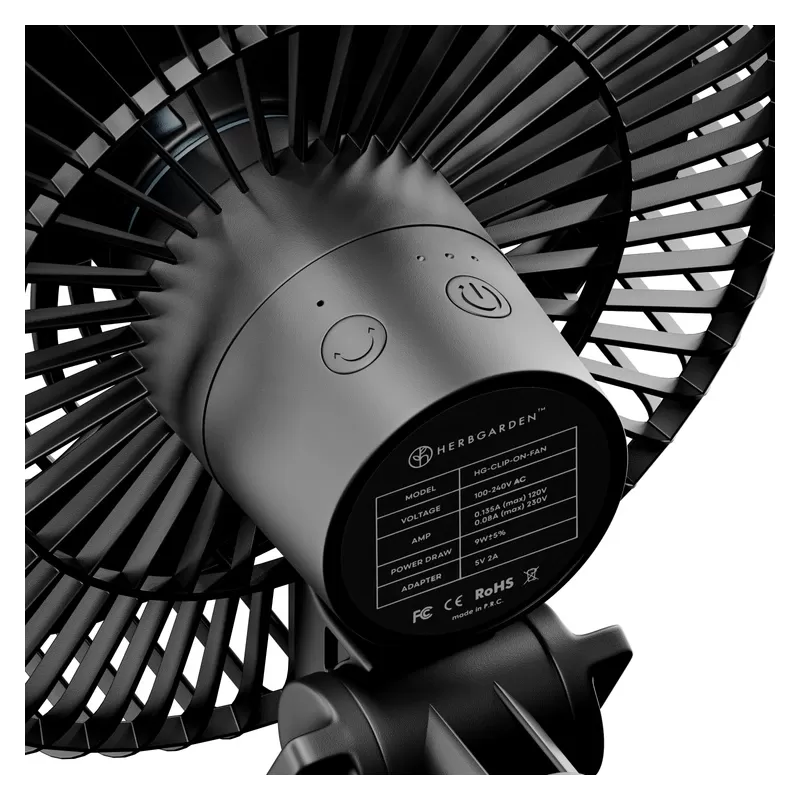 Herbgarden Oscillating Clip Fan 10W 3-speed fi 150mm - wentylator mieszający z klipsem