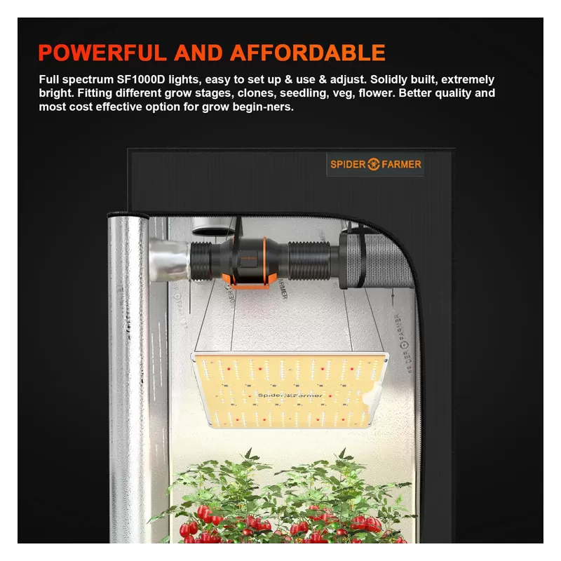 Spider farmer SF1000-D 100W SAMSUNG LM301B - lampa LED do uprawy roślin Spider farmer SF1000-D 100W SAMSUNG LM301B - lampa LED do uprawy roślin