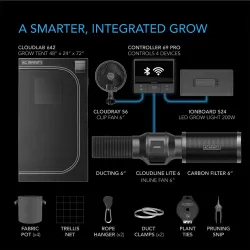 Zestaw uprawowy growbox AC Infinity 120x60x180 cm - gotowy zestaw do uprawy z wentylacją, filtrem i lampą LED FULL SPECTRUM 200W