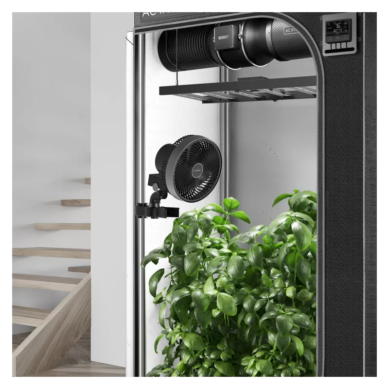 AC Infinity Cloudray S6 Oscillating Clip Fan 12W 10-speed fi 160mm - wentylator mieszający z klipsem