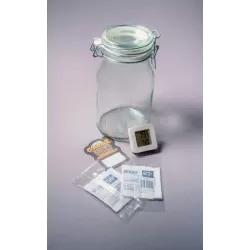 Panda Curring Jar - Słoik do dojrzewania ziół 1100 ml (integra boost, higrometr)