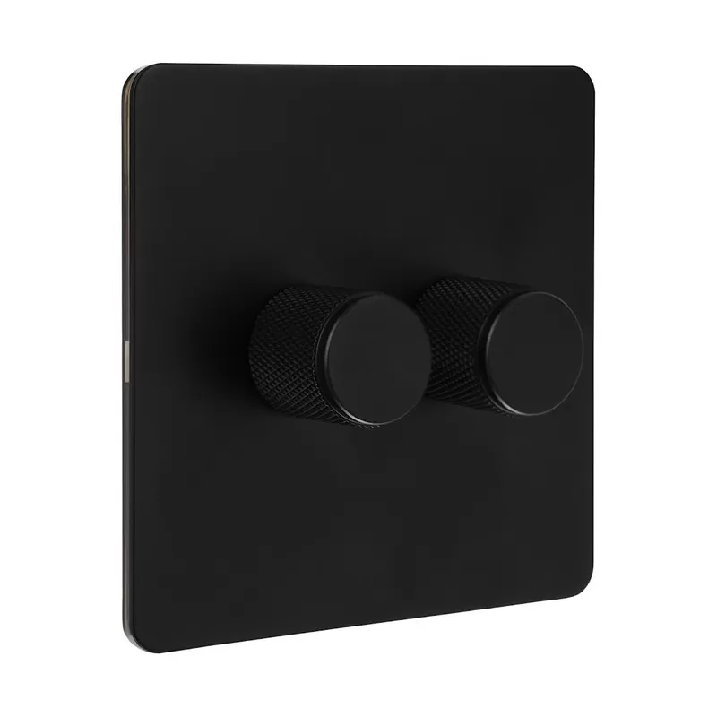 VERTICANA® WALL DIMMER 2-WAY BLACK - czarny ściemniacz ścienny, podwójny VERTICANA® WALL DIMMER 2-WAY BLACK - czarny ściemniacz ścienny, podwójny