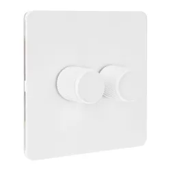 VERTICANA® WALL DIMMER 2-WAY WHITE - biały ściemniacz ścienny, podwójny VERTICANA® WALL DIMMER 2-WAY WHITE - biały ściemniacz ścienny, podwójny