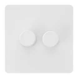 VERTICANA® WALL DIMMER 2-WAY WHITE - biały ściemniacz ścienny, podwójny VERTICANA® WALL DIMMER 2-WAY WHITE - biały ściemniacz ścienny, podwójny