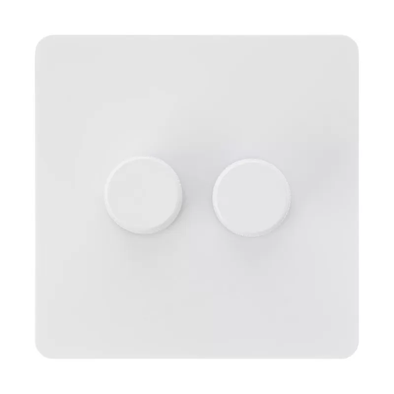 VERTICANA® WALL DIMMER 2-WAY WHITE - biały ściemniacz ścienny, podwójny VERTICANA® WALL DIMMER 2-WAY WHITE - biały ściemniacz ścienny, podwójny