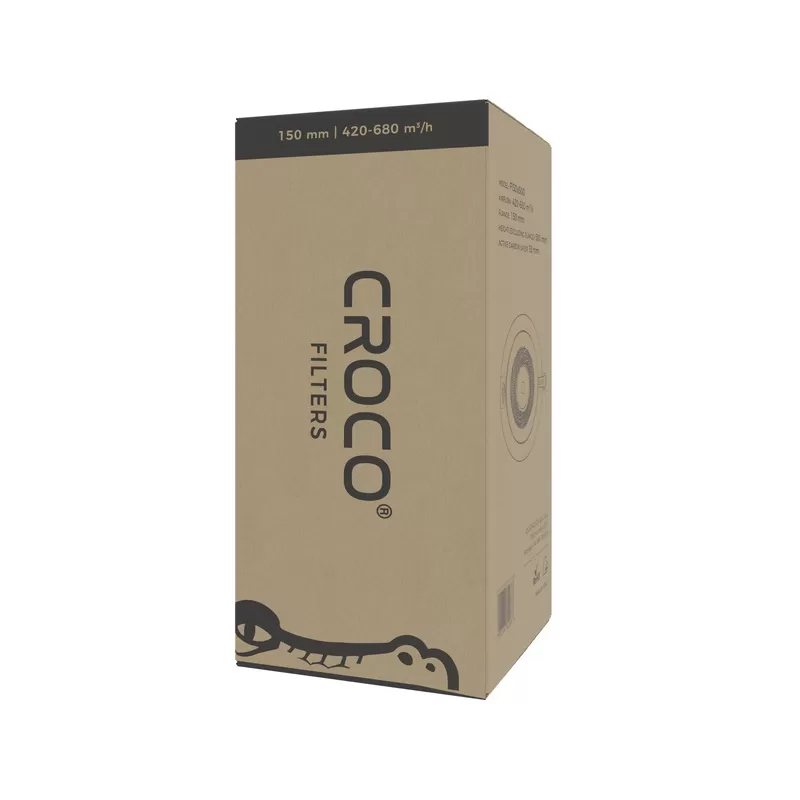 Croco Filters Black 420-680 m³/h fi 150mm - filtr węglowy do neutralizacji zapachów Croco Filters Black 420-680 m³/h fi 150mm - filtr węglowy do neutralizacji zapachów