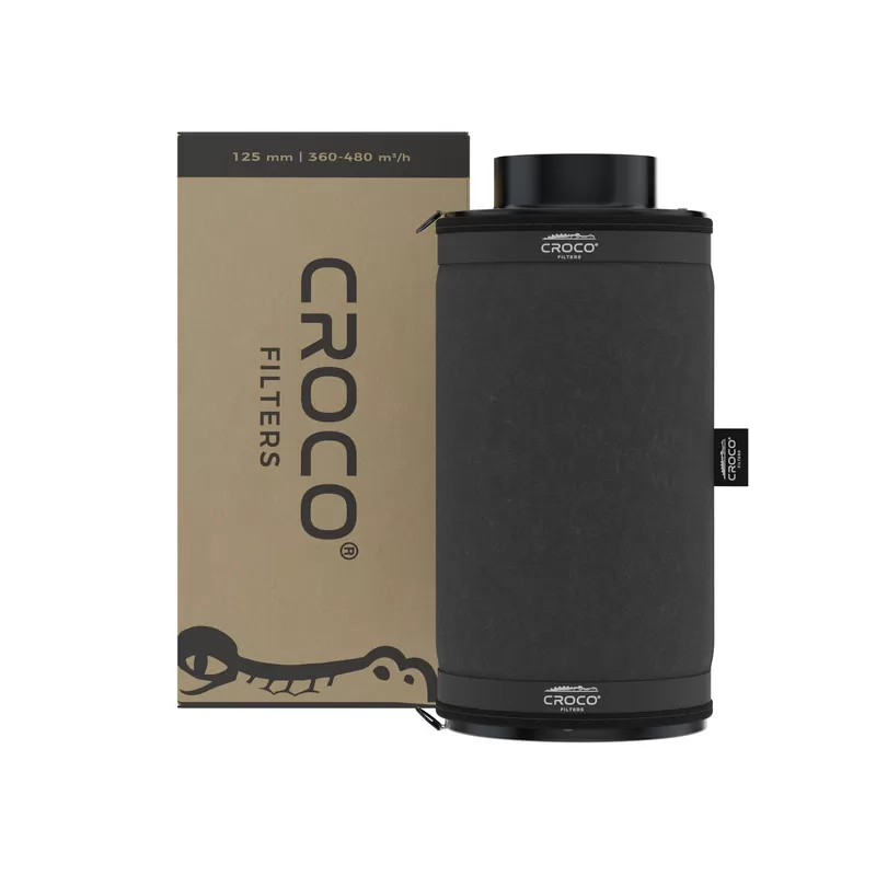 Croco Filters Black 360-480 m³/h fi 125mm - filtr węglowy do neutralizacji zapachów Croco Filters Black 360-480 m³/h fi 125mm - filtr węglowy do neutralizacji zapachów
