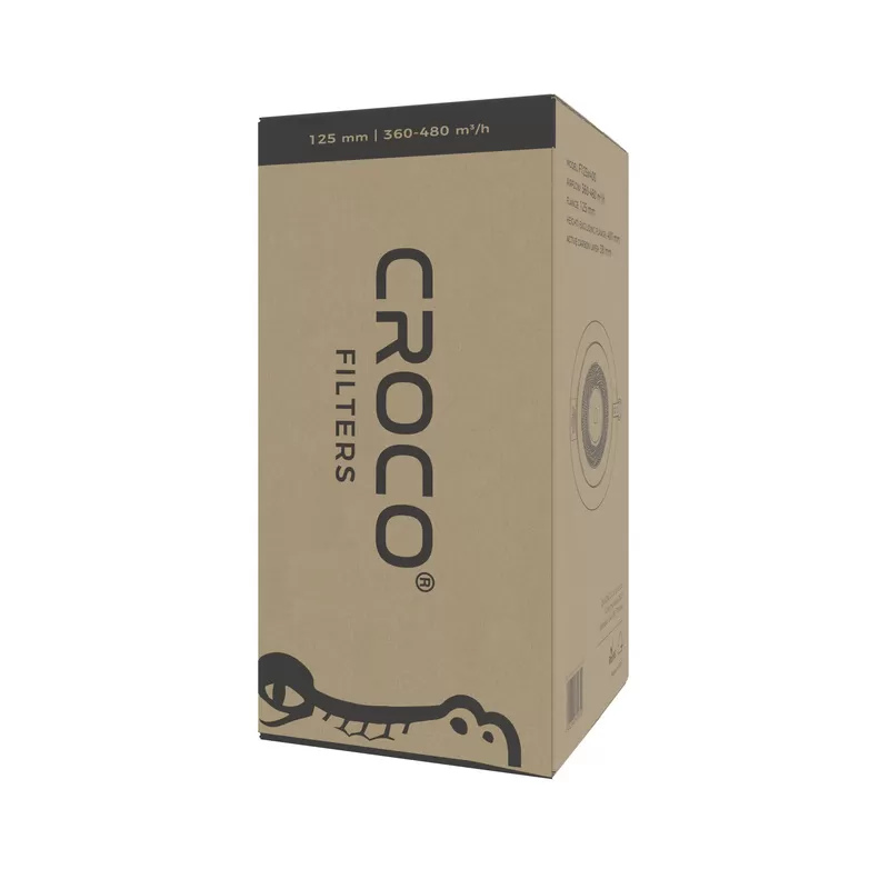 Croco Filters Black 360-480 m³/h fi 125mm - filtr węglowy do neutralizacji zapachów Croco Filters Black 360-480 m³/h fi 125mm - filtr węglowy do neutralizacji zapachów