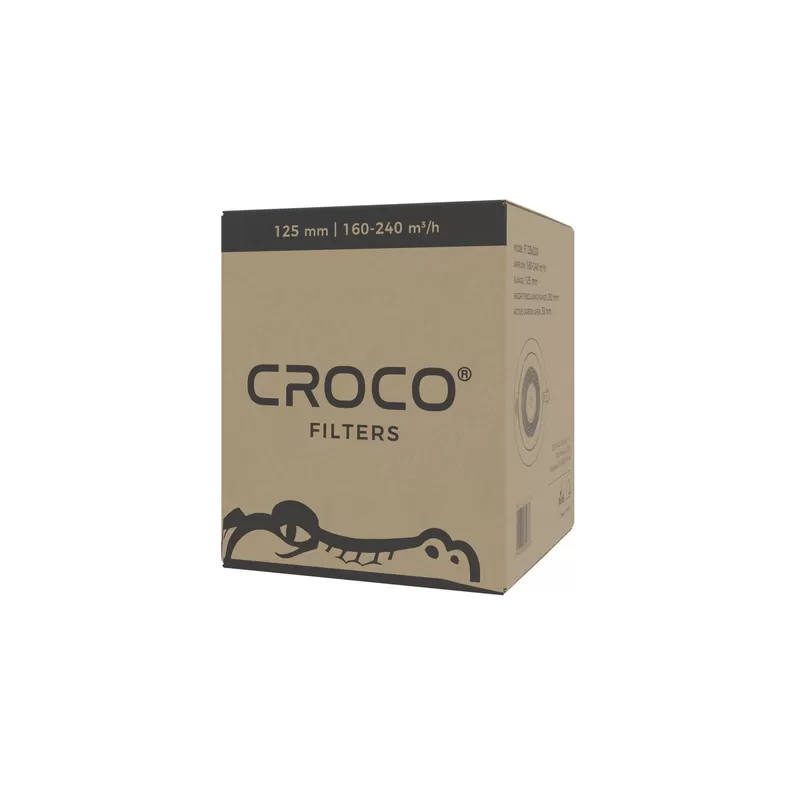 Croco Filters Black 160-240 m³/h fi 125mm - filtr węglowy do neutralizacji zapachów Croco Filters Black 160-240 m³/h fi 125mm - filtr węglowy do neutralizacji zapachów