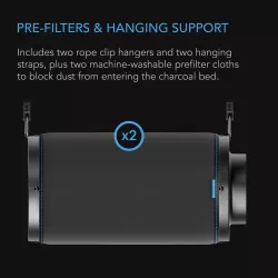 AC Infinity Carbon Filter fi 200mm 1300 m3/h filtr węglowy premium AC Infinity Carbon Filter fi 200mm 1300 m3/h filtr węglowy premium