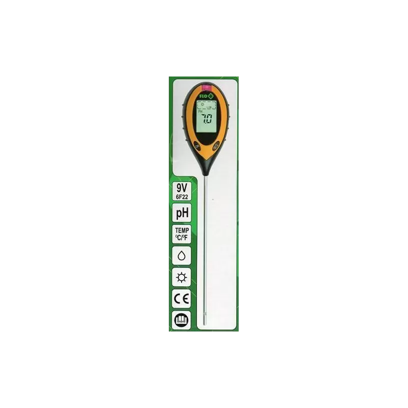 Elektroniczny tester podłoża 4w1 miernik pH gleby FLO Elektroniczny tester podłoża 4w1 miernik pH gleby FLO