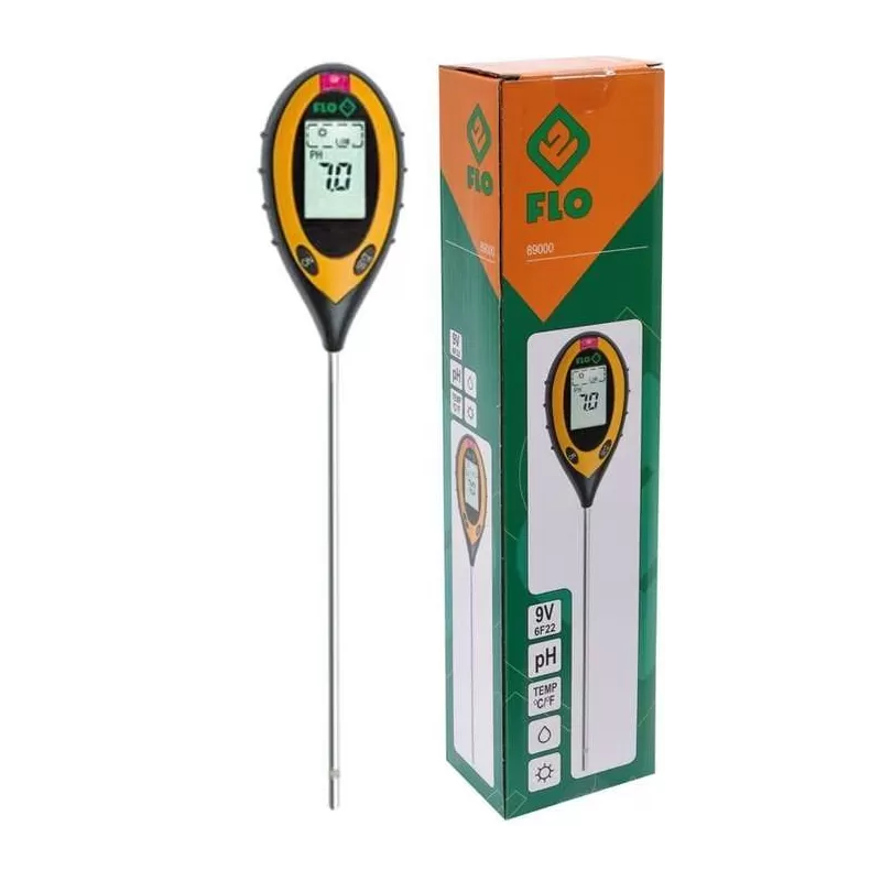 Elektroniczny tester podłoża 4w1 miernik pH gleby FLO Elektroniczny tester podłoża 4w1 miernik pH gleby FLO