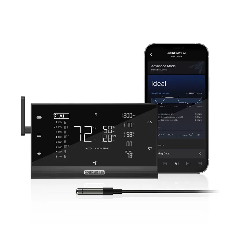 AC Infinity CONTROLLER AI+ kontroler klimatu z inteligentnym uczeniem do max. 32 urządzeń AC Infinity CONTROLLER AI+ kontroler klimatu z inteligentnym uczeniem do max. 32 urządzeń