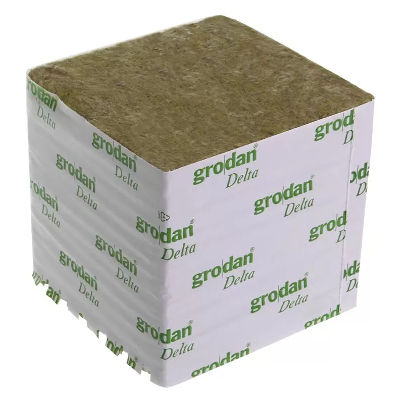 Grodan kostka z wełny mineralnej 7,5x7,5x6,5 cm bez otworu