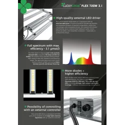 LUCKYGROW FLEX 720W 3.1 µmol/J - lampa LED do uprawy roślin | Samsung LM281B