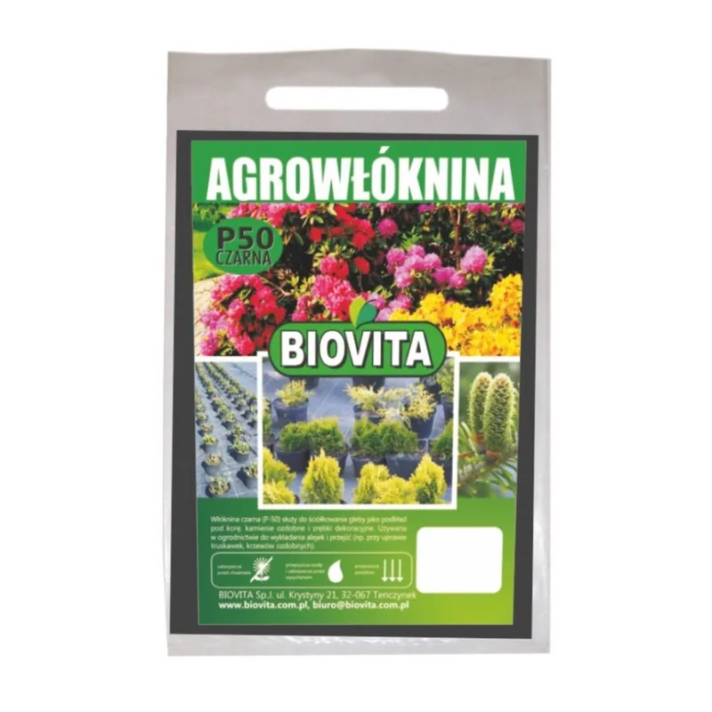 Agrotkanina agrowłóknina wiosenna do ochrony roślin 1.6x5M czarna