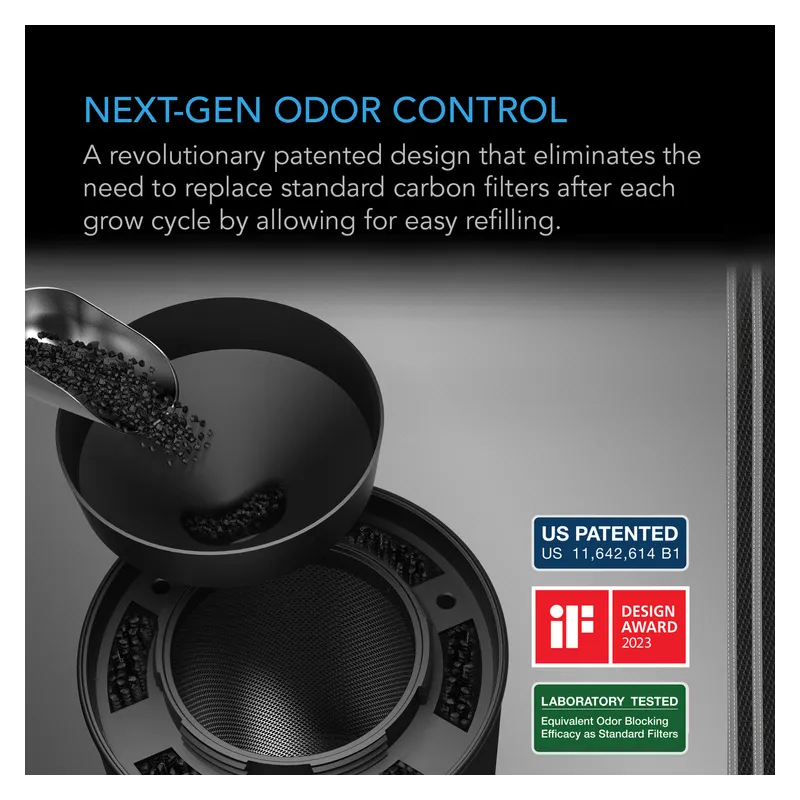 AC Infinity Zestaw – Filtr węglowy premium 100mm + wymienny węgiel aktywny 1,8kg i akcesoria