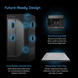 AC Infinity Cloudlab 894 240x120x200cm Mylar 2000D namiot do uprawy